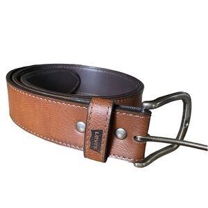 LEVIS Belt Coated Leather Caramel Brown Size M 34-36